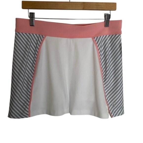 NWT Sofibella Cosmopolitan Stripe 14in Tennis Skirt Large - Picture 2 of 6